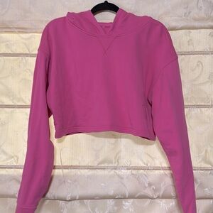 Lululemon All Yours Cropped Hoodie Sonic Pink Size 12 Gently Worn